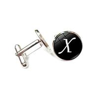 Gemelli da uomo, regalo aziendale Semplice bianco con iniziali A-Z, gemelli da uomo, gemelli per camicia da smoking, gemelli classici per testimoni dello sposo, gemelli da matrimonio per padre, marito