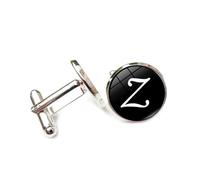 Gemelli da uomo, regalo aziendale Semplice bianco con iniziali A-Z, gemelli da uomo, gemelli per camicia da smoking, gemelli classici per testimoni dello sposo, gemelli da matrimonio per padre, marito
