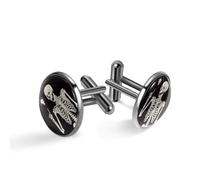 Gemelli da uomo, scheletro umano ha un'idea gemelli da uomo, gemelli classici neri per camicia, matrimonio, lavoro, compleanno, gioielli regalo