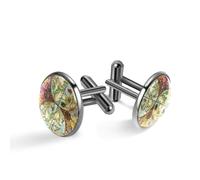 Gemelli da uomo, stile vintage con mappa dell'atlante del mondo pirata e avventure, gemelli classici neri per camicia, matrimonio, lavoro, compleanno, gioielli regalo