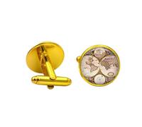 Gemelli da uomo, stile vintage, motivo mappa del mondo, accessori per camicia, gioielli rotondi, per padre, marito, fidanzato, regalo aziendale, Misura unica, Lega di acciaio, Nessuna pietra preziosa