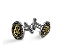 Gemelli da uomo,Zodiaco Capricorno Oroscopo Astrologia gemelli classici neri per camicia da abito, matrimonio, affari, compleanno, gioielli