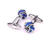 Gemelli della Camicia dei Gioielli per i Bottoni dei Polsini del Nodo Blu di Marca degli Uomini Gemelli Abotoaduras Practical Treatment