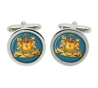 Gemelli Dello Stemma Della Caledonian Railway In Chrome Con Scatola In Chrome