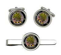Gemelli Dello Stemma Scozzese Swinton Scottish Clan E Fermaglio Per Cravatta Set