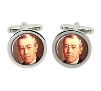 Gemelli Di Cuffia Del Presidente Woodrow Wilson In Scatola Di Cromo