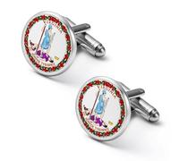 Gemelli divertenti con lo stemma dello Stato della Virginia, gemelli stampati per uomo e donna | Accessori per camicia per lavoro e matrimonio, 2 pezzi