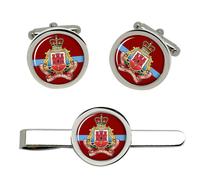 Gemelli E Clip Per Cravatta Royal Gibraltar Regiment Della British Army Set