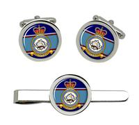 Gemelli E Clip Per Cravatta Set 19 Squadron RAF Regiment Argento