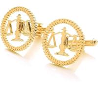 Gemelli e fermacravatta per avvocato avvocato da uomo, idea regalo per squame della giustizia, gemelli con chiusura per cravatta padre nelle forze dell'ordine, gioielli per camicie, 2.2cm*2cm, Acciaio