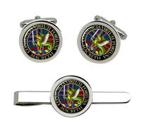 Gemelli e Fermacravatta Scozzesi Del Clan Scottish Macbeth (Wyvern) Set