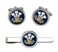 Gemelli E Fermacravatta Set Del Prince of Wales Regiment Leinster British Army