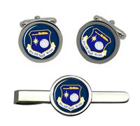 Gemelli E Gemelli da Polso 10th Air Base Wing USAF Set Con Clip Per Cravatta