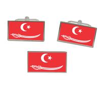 Gemelli E Spilla Per Cravatta Con Bandiera Della Provincia Di ACEH (INDONESIA)