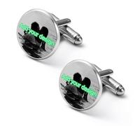 Gemelli Fai da Te in Argento Personalizzati per Uomo con Foto - Gemelli Personalizzati con Data/Testo, Gemelli Personalizzati con Iniziali per Matrimonio per Fratello, Testimone Dello Sposo, Regali P