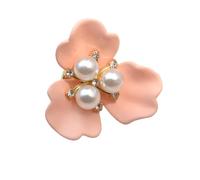 Gemelli floreali con perle Clip Copri bottoni decorativi per camicie Giacche Abiti da sposa Abiti casual Decorazione Copri bottoni eleganti