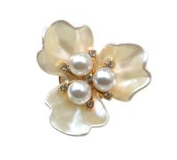 Gemelli floreali con perle Clip Copri bottoni decorativi per camicie Giacche Abiti da sposa Abiti casual Decorazione Copri bottoni eleganti