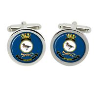 Gemelli HMAS Con Scatola Cufflink Teal Tondo Pietra Resina