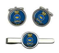 Gemelli HMAS Labuan Royal Australian Navy E Clip Per Cravatta Set