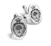 Gemelli in argento 925 personalizzabili con stemma di famiglia