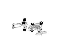Gemelli in argento da uomo, gemelli vintage con auto da corsa per abito da smoking camicia accessori gioielli regalo per compleanno, 2.4 x 1.5 cm, Nessuna pietra preziosa