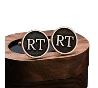 Gemelli in ottone personalizzati, regalo per testimoni dello sposo, set di gemelli con incisione personalizzata per uomini, regalo di anniversario per marito