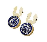 Gemelli in rame robusti con cristalli brillanti, adatti per qualsiasi outfit formale, set di accessori per abbigliamento formale, One Size, come descritto, come descritto