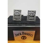 Gemelli JACK DANIEL'S N°7 in metallo rettangolari ORIGINALI