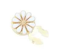 Gemelli Kirsite alla moda con robusta finitura smaltata multicolore margherite Boutonniere borchie adatti per tutte le stagioni in lega di metallo abito camicia borchie, One Size, come descritto, come