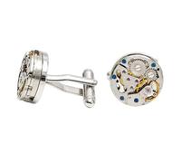 Gemelli meccanici con chiusura posteriore a levetta | Rotondo aperto movimento facce, Toggle Backs per il fissaggio, distintivi gemelli meccanici per abbigliamento da lavoro