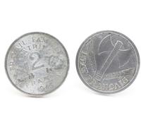 Gemelli Moneta Autentico " Francia " 2 Franchi Francisqu