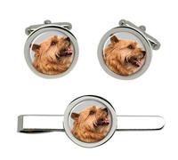 Gemelli Norwich Terrier E Fermacravatta Set