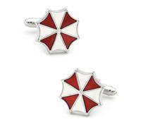 Gemelli per ombrello da uomo Colore rosso Materiale in ottone di qualità Film Hobby Gemelli da polso