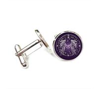 Gemelli per polsini camicia, Angelo Gemelli Classico Topologia Stellare Portafortuna Amico Regalo, Dodici Segni Zodiacali Versatili, Fibbia Da Polso Personalizzata, Accessorio Per Camicia Regalo Per P