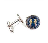 Gemelli per polsini camicia, Angelo Gemelli Colorato Raggio Diffrazione Fortuna Regalo Amico, Versatile Dodici Segni Zodiacali, Fibbia Per Polsino Personalizzata, Accessorio Per Camicia Regalo Per Pad