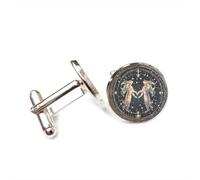 Gemelli per polsini camicia, Angelo Gemelli Maschera Raggio Diffrazione Fortuna Regalo Amico, Versatile Dodici Segni Zodiacali, Fibbia Per Polsino Personalizzata, Accessorio Per Camicia Regalo Per Pad