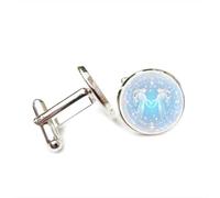 Gemelli per polsini camicia, Anno Gemelli Angelo Proiezione Graduale Portafortuna Amico Regalo, Versatile Dodici Segni Zodiacali, Fibbia Da Polso Personalizzata, Accessorio Per Camicia Regalo Per Padr