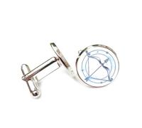 Gemelli per polsini camicia, Arco In Metallo, Stella, Totem, Spazio, Cielo, Topologia, Sagittario, Dodici Segni Zodiacali, Fibbia Per Polsino Personalizzata, Accessorio Per Camicia, Regalo Per Contabi