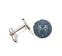 Gemelli per polsini camicia, Ballo Gemelli Angelo Texture Topologia Stella Fortuna Regalo Amico, Dodici Segni Zodiacali Versatili, Fibbia Per Polsino Personalizzata, Accessorio Per Camicia Regalo Per