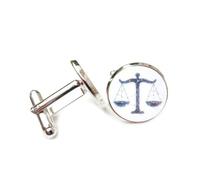 Gemelli per polsini camicia, Bilancia A Forma Di Stella Che Brilla, Intreccio Quantico, Dodici Segni Zodiacali Della Bilancia, Fibbia Per Polsino, Accessorio Per Camicia, Regalo Per Contabile, Capo, A