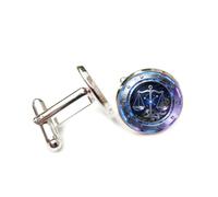 Gemelli per polsini camicia, Bilancia Colorata, Ingranaggio A Forma Di Stella, Stile Heavy Metal Dello Spazio Profondo, Dodici Segni Zodiacali Della Bilancia, Fibbia Per Polsino, Accessorio Per Camici