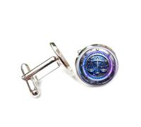 Gemelli per polsini camicia, Bilancia Colorata, Ingranaggio In Stile Heavy Metal Nello Spazio Profondo, Dodici Segni Zodiacali Della Bilancia, Fibbia Per Polsino, Accessorio Per Camicia, Regalo Per Co