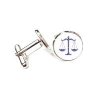 Gemelli per polsini camicia, Bilancia Viola Bilancia Bilancia Novità Entanglement Quantistico, Dodici Segni Zodiacali Bilancia, Fibbia Per Polsino, Accessorio Per Camicia Regalo Per Contabile Capo Af