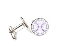 Gemelli per polsini camicia, Bussola Del Microcosmo Dei Pesci, Regalo Per Amici Sull'Entanglement Quantistico, Pesci Dodici Segni Zodiacali, Fibbia Per Polsino Personalizzata, Accessorio Per Camicia,