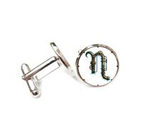 Gemelli per polsini camicia, Catena Blu Capricorno Ingranaggio Meccanico Punk Steam, Dodici Segni Zodiacali Capricorno, Fibbia Per Polsino Personalizzata, Accessorio Per Camicia Regalo Per Contabile C