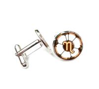 Gemelli per polsini camicia, Catena Con Ingranaggio Antincendio Retrò Meccanico Punk A Vapore, Dodici Segni Zodiacali Del Capricorno, Fibbia Personalizzata Per Polsino, Accessorio Per Camicia, Regalo