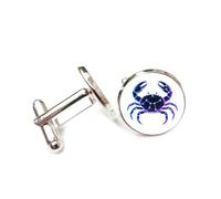 Gemelli per polsini camicia, Deliziosa Linea Di Stelle A Forma Di Granchio, Cyber Neon Tecnologico, Dodici Segni Zodiacali Del Cancro, Fibbia Per Polsino, Accessorio Per Camicia, Regalo Per Contab