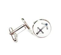 Gemelli per polsini camicia, Freccia Di Corrosione In Metallo, Scienza, Cielo, Topologia, Sagittario, Dodici Segni Zodiacali, Fibbia Per Polsino Personalizzata, Accessorio Per Camicia, Regalo Per Cont