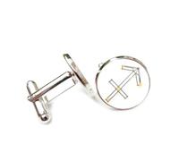 Gemelli per polsini camicia, Freccia Stella D'Oro Totem Topologia Del Cielo, Sagittario Dodici Segni Zodiacali, Fibbia Per Polsino Personalizzata, Accessorio Per Camicia Regalo Per Contabile Capo Affa