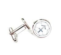 Gemelli per polsini camicia, Freccia Stella Splendente Totem Topologia Del Cielo, Sagittario Dodici Segni Zodiacali, Fibbia Per Polsino Personalizzata, Accessorio Per Camicia Regalo Per Contabile Capo